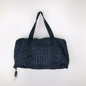 Kipling Duffle Bag Honestpack Covertible Zippers Tile Navy Blue Packable NWT